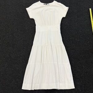 Veronica Beard White Short Sleeve Tee Maxi Dress Size Small